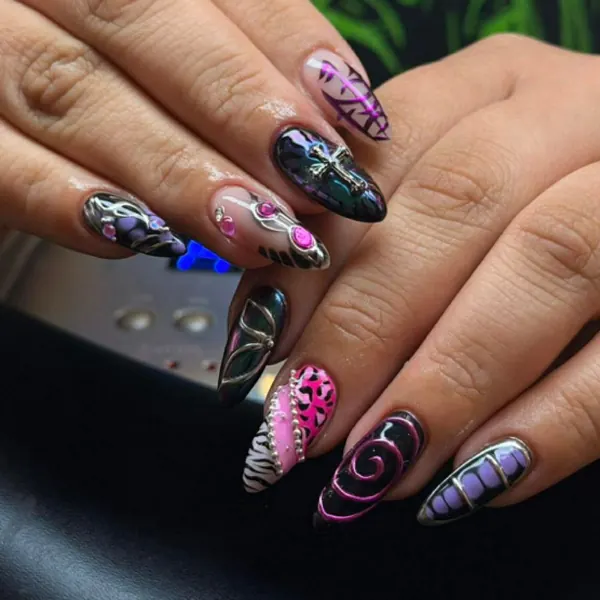 Nail work by Obsidian Nails & Lash Studio